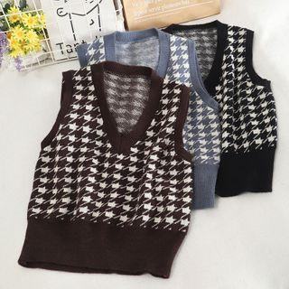 Houndstooth Sweater Vest