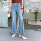 Mid-rise Wide Boot-cut Jeans