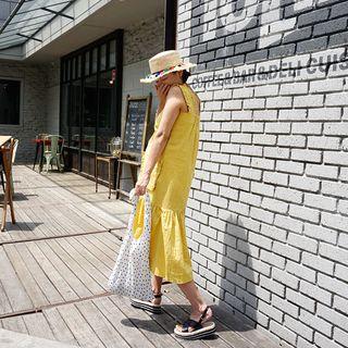 Sleeveless Frilled-detail Dress