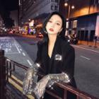 Mock Two-piece Rhinestone Blazer