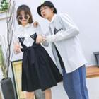 Couple Matching Print Long-sleeve Shirt / Long-sleeve Dress