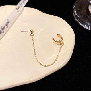Chained Cuff Earring 1 Pc - Gold - One Size