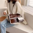 Chain Fleece Trim Crossbody Bag With Pouch