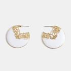 Glaze Disc Earring 1 Pair - As Shown In Figure - One Size