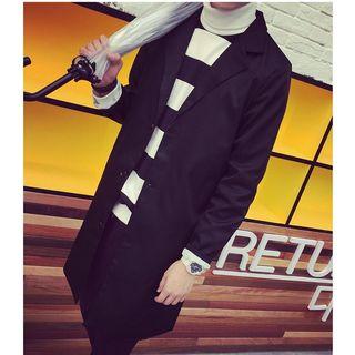 Plain Long Lapel Jacket