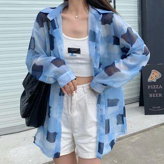 Long-sleeve Print Light Shirt