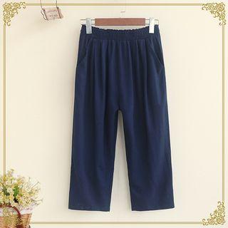 Cropped Band Waist Pants