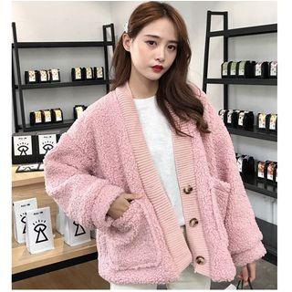 Fleece Buttoned Cardigan