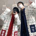 Mahjong Print Revisable Frog-button Jacket