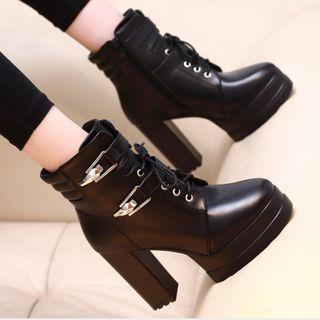Block-heel Platform Boots