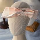 Wedding Mesh Bow Headband Light Mauve - One Size