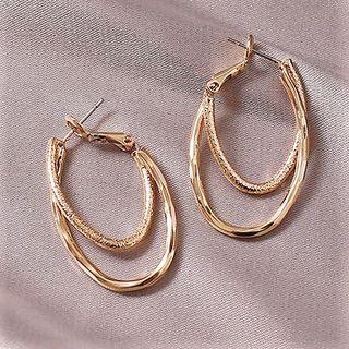 Twisted Layered Hoop Earring