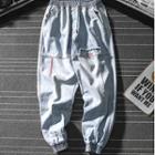 Drawstring Denim Cargo Harem Pants