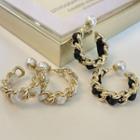 Sterling Silver Chain Open Hoop Earring