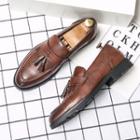 Faux-leather Fringed Tasseled Loafers