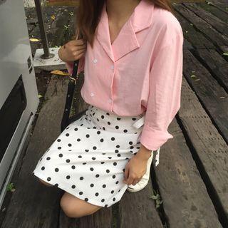 Long-sleeve Double-breasted Shirt