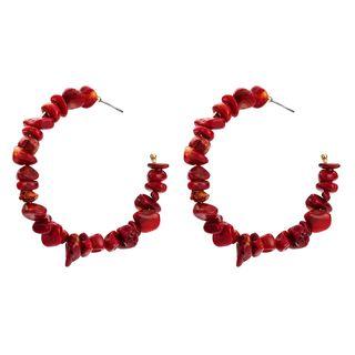 Turquoise Open Hoop Earring