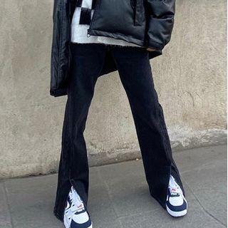 Split Straight Cut Jeans