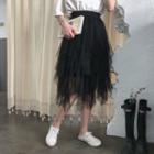Layered Midi Sheer Skirt