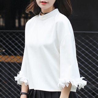 Petal Applique 3/4-sleeve Top