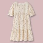 Short-sleeve Floral Print Sleep Dress