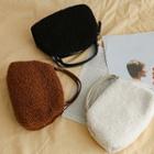 Double-handle Boucl -knit Shoulder Bag