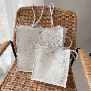 Set: Lace Tote Bag