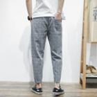Check Tapered Cropped Pants
