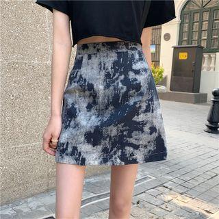Tie-dye High-waist Mini Skirt