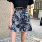 Tie-dye High-waist Mini Skirt