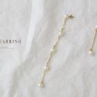 Asymmetric Faux-pearl Drop Earrings