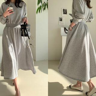 Band-waist Maxi Pullover Dress
