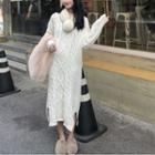 Cable-knit Long-sleeve Dress