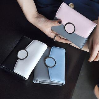 Ring Detail Two-tone Wallet