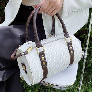 Textured Boston Bag