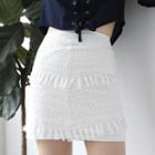 Tasseled Lace Mini Skirt
