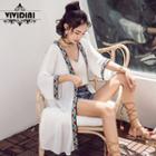 Embroidered Cover-up White - One Size