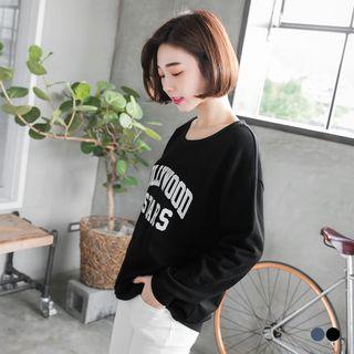 Texted Graphic Slouchy Sweatshirt