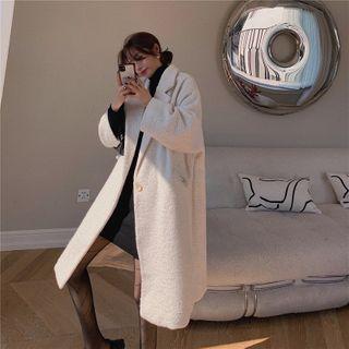 Acrylic Loose-fit Coat / Turtle-neck Knit Dress