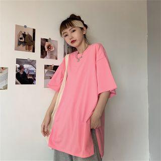 Short Sleeve Slit T-shirt