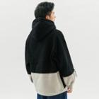 Long-sleeve Printed Panel Hoodie