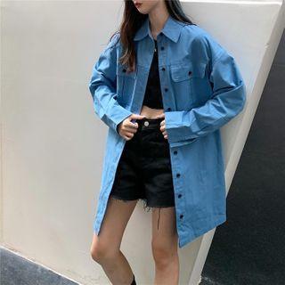 Long-sleeve Mini Cargo Shirtdress