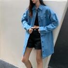 Long-sleeve Mini Cargo Shirtdress