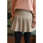 Inner Shorts Wool Blend Pleat Miniskirt