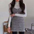 Tweed Set: Sleeveless Top + Miniskirt