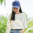 Printed Elbow-sleeve T-shirt Green - One Size