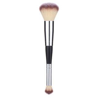 Dual Head Blush Brush Black & Silver - One Size