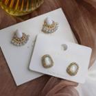Retro Cat Eye Stone Rhinestone Earring