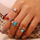 Set Of 4: Turquoise / Rhinestone Ring (assorted Designs) As Shown In Figure - One Size