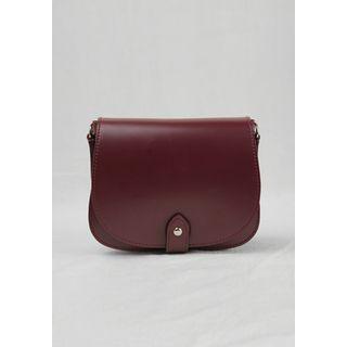 Faux-leather Saddle Shoulder Bag